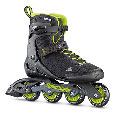 Rollerblade 079670001A1-6 Men's Adult Fitness Zetrablade Elite Performance Adjustable Secure Fit Inline Skates, Size 6, Black and Lime Green