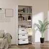 71" H Bookshelf with 3 Drawers, Wooden Bookcase with Open Shelves, Freestanding Display Storage Cabinet for Living Room, Bedroom - 2 of 4