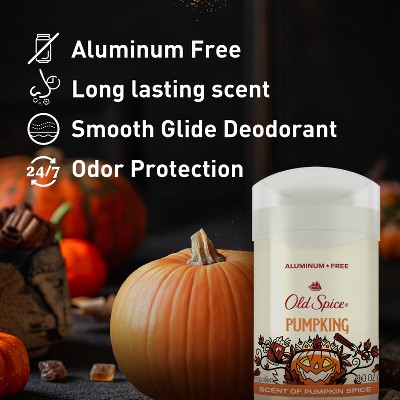 Old Spice Holidudes Deodorant - PumpKing - 3oz: Invisible Solid Deodorant, Under Arm Application, Pumpkin Spice Scent, Normal Skin Type