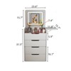 FONTOI 3 in 1 Vanity Table with Plip Top Mirror&Hidden Panel, Dressing Table with Visible Desktop for Bedroom, White, 15.7"*47.2"*18.9" - 3 of 4