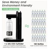 SNLIDE Easy to Operate Soda and Sparkling Water Maker Machine for Home with 1,000ML Pet Bottle, DIY Stickers, and 60L CO2 Exchange Carbonator - 3 of 4