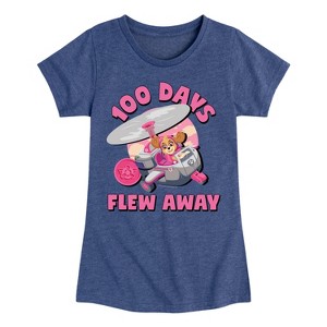 Girls' - Paw Patrol - Skye 100 Days Flew Away Fitted Short Sleeve Graphic T-Shirt - 1 of 4