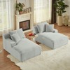 Dolonm 78.8" Double Sofa, Compressed Boneless Sofa Made of Corduroy, Requires No Installation,for Living Rooms Bedrooms - 2 of 4