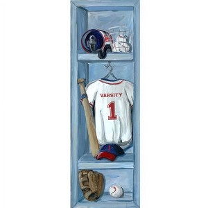 Oopsy Daisy's Baseball Locker Canvas Wall Art - Size 12x36 - 1 of 1