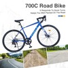 Okak 700C Road Bike with 7 Speed System, Adult Bike with Aluminum Alloy Frame and Rim, Disk Brake Bicycle for Men and Women - 2 of 4