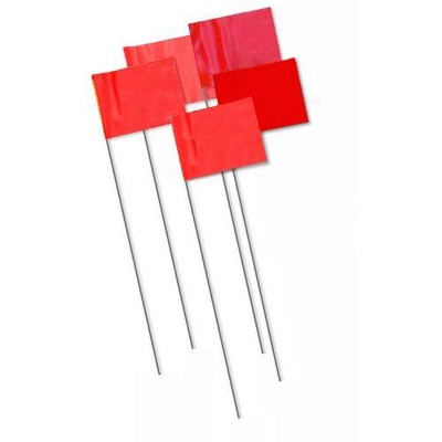 Bon Tool 84-847 Marking Flags 2.5-inch X 3.5-inch X 21-inch Red(1000/Pkg)