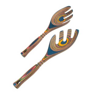 Island Bamboo Pakkawood 9-Inch Salad Leafs - 1 of 1