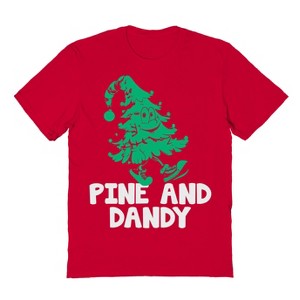 Rerun Island Men's Pine Christmas Dandy Short Sleeve Graphic Cotton T-Shirt - 1 of 1