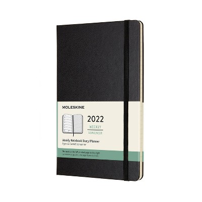2022 Planner 12 Month Large Black - Moleskine
