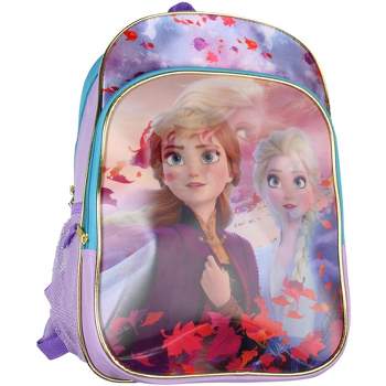 Disney Frozen II Elsa And Anna 2-Image Lenticular Kids 16" Backpack Tote Bag Multicoloured