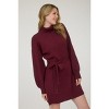 August Sky Women's Tie Waist Front Seam Mini Sweater Dress - 3 of 4