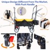 RISOKEYS Folding Collapsible Utility Wagon with Push Bar and Adjustable Handles, 150lbs Capacity Cart Buggy for Beach, Garden,Parks - 4 of 4