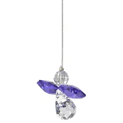 Woodstock Chimes Woodstock Rainbow Makers Collection, Crystal Guardian Angel, 1'' Amethyst Crystal Suncatcher CGAT