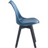 Nordlys Set of 4 Wood and Polypropylene Dining Chairs Modern Design Style Upholstery Dining Room - 3 of 4