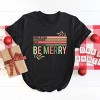 Simply Sage Market Women's Be Merry Stripes Short Sleeve Graphic Tee - 3 of 3