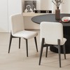Lirago Dining Chairs with Wood Legs Set of 2 White 23x18.5 - 2 of 4