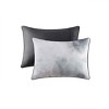 Sapphtopaz Watercolor Tie Dye Printed Comforter Set Features Piped Edge Borders, Bedding Set Quilt Set with Throw Pillows, Machine Washable - 3 of 4