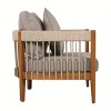 Maliang Acacia Wood Outdoor Chair with Handwoven Rope Accents & Curved Backrest, Boho Patio Chair with Cushions for Porch, Garden - 4 of 4