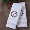 SKL Home 2pk Wreath Monogram Hand Towels "P" - 4 of 4