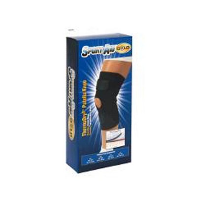 Sport Aid Gold Therma Dry Knee Wrap XL Black