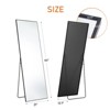 FONTOI Floor Standing Mirror with Stand, Wall Mirror, Mirror, Makeup Mirror for Bedroom Cloakroom Entryway, Black, 13.7"*64"*21" - 3 of 4
