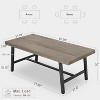 Industrial Dining Table for 4-6 People, 63" Long Wooden Kitchen Table with Sturdy Metal Frame for Kitchen, Dining Room - 2 of 4