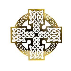 Slickblue Celtic Metal Wall Art – 12" Round Hanging Decor in 8 Irish Designs & 4 Finish Options for Home - 1 of 4
