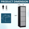 Mlezan Drawer File Cabinet: Metal, Lockable, Narrow Design for Under-Desk Storage. Fits A4/F4/Letter/Legal Files, BLack Finish, Assembly Required. - 3 of 4