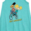 Girls' - Hey Arnold! - Arnold and Gerold Bike Graphic Sleeveless Aline Dress - 2 of 3