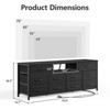 55” Long Dresser for Bedroom TV Stand for 55 to 65 inch TV Black Dresser with 10 Fabric Drawers Chest Center with Power Outlet LED Light - 2 of 4