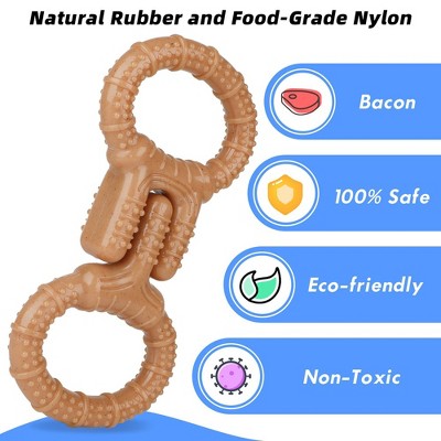 Blue Indestructible Rubber Dog Chew Toy for Aggressive Chewers