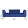 Modern Velvet Long Sofa,87”Channel Tufted Sofa Couch,Luxury 3 Seater Couch With Pillows & Gold Legs,Lounge Sofa Furniture-Cuddlewood - 4 of 4