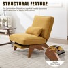 MOONMISS Comfortable Circle Velvet Adjustable Accent Chair and Footrest Set, Thick-Padded Lounge Chair For living room - 2 of 4