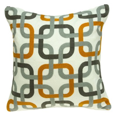Parkland Collection,Boxer Gray And Orange Throw Pillow