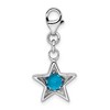 Black Bow Jewelry Sterling Silver December CZ Birthstone 13mm Star Clip-on Charm - 3 of 4