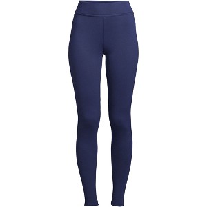 Lands' End Women's High Rise Serious Sweats Fleece Lined Pocket Leggings - 1 of 4