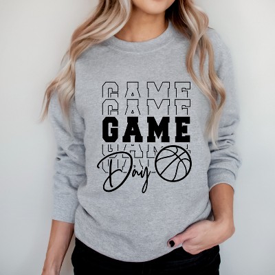 Simply Sage Market Women's Graphic Sweatshirt Game Day Stacked Basketball