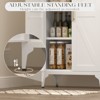 ORRD Metal Storage Cabinet 2-Door Steel Pantry with Adjustable Shelves, Kitchen Organizer,White - 2 of 4