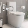 Itopfox Flip-Up Grab Bar with Paper Holder, Anti-Slip Support Rail, U Shaped Stainless Steel Handicap Safety Handrails for Disabled Elderly Pregnant - 3 of 4
