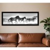 HomeRoots Horses Rolling By Black Framed Print Wall Art - 2 of 4