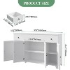 Coucheta 55-inch Sideboard Buffet Cabinet with 4 Doors & 3 Drawers, Adjustable Shelves Modern Kitchen Storage Cupboard for Dining Living Room - 2 of 4