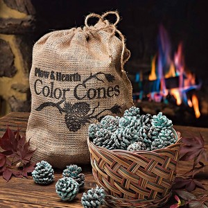 Plow & Hearth Flame Color Changing Pine Cones Fireplace Accessory - 1 of 3