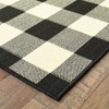 Madeline Border Patio Rug Black/Ivory - Captiv8e Designs - 3 of 4