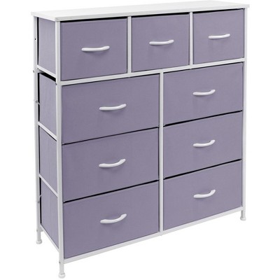 Sorbus 9 Drawers Chest Dresser - Purple : Target