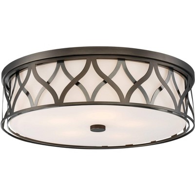 Minka Lavery Flush Mount 20" Wide Bronze 2-Cage LED Ceiling Light