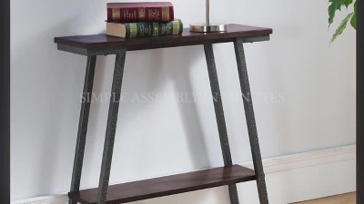 Empiria Modern Industrial Walnut Hall Console with Foundry Bronze Legs