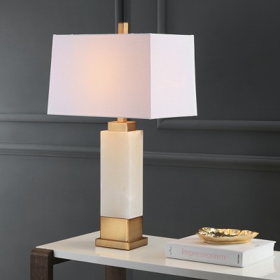 Rozella 29.5-Inch White and Gold Marble Table Lamp