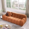 87.4 length ,35.83" deepth ,human body structure for USA people, marshmallow sofa,Polyester sofa ,3 seater, LIGHT BROWN Polyester - 3 of 4