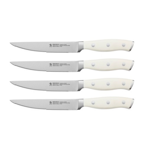 Henckels Forged Accent 4-Piece Steak Knife Set White Polymer - BHQ