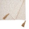 Saro Lifestyle Mixed-Linen Jacquard Table Runner, 16"x72", Beige - 2 of 4
